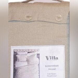 Villa Noble Excellence Basketweave Almond Full/Queen Duvet Cover and 2 Shams